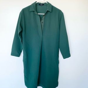 Madewell 3/4 Sleeve Button Up Dress With Pockets